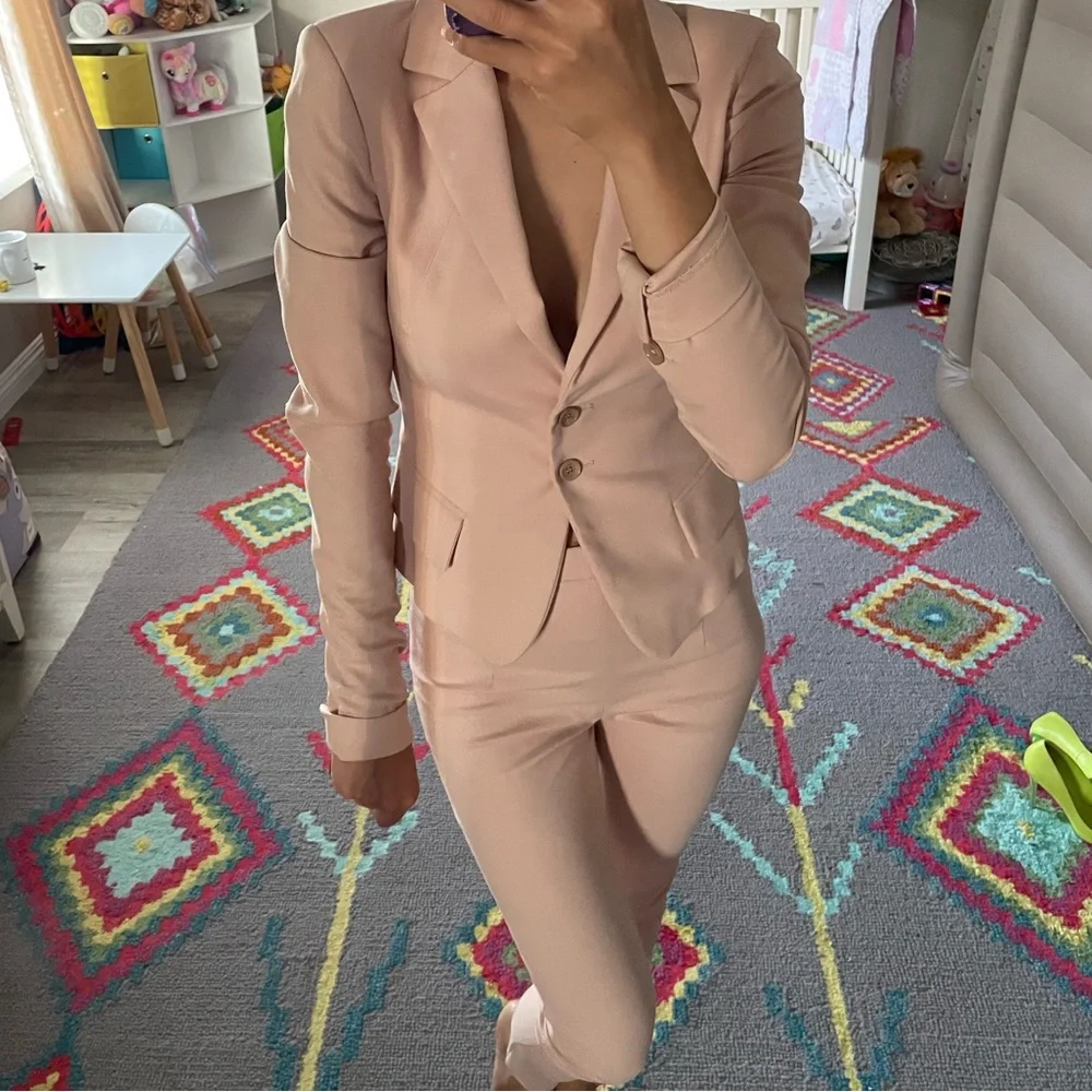 Patrizia Pepe Dress Suit Set Nude Pink - Picture 6 of 15